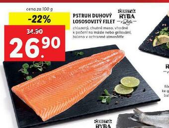 Lidl Pstruh duhový lososovitý filet nabídka