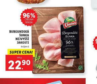 Lidl Burgunská šunka nejvyšší jakosti nabídka