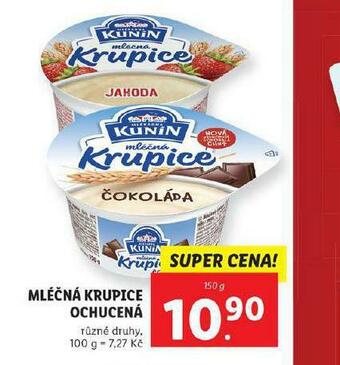 Lidl Mléčná krupice ochucená nabídka