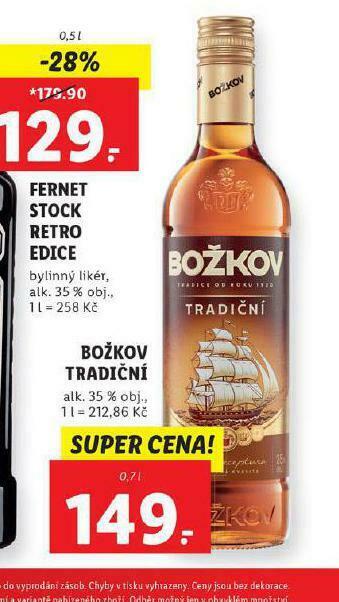 Lidl Božkov tradiční nabídka
