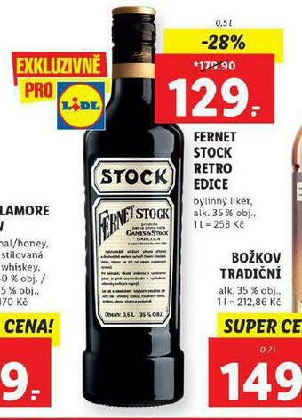 Lidl Fernet stock retro edice nabídka