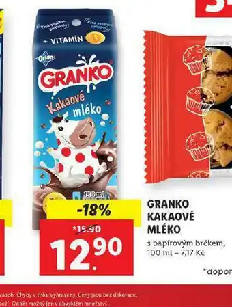 Lidl Orion granko kakaové mléko nabídka