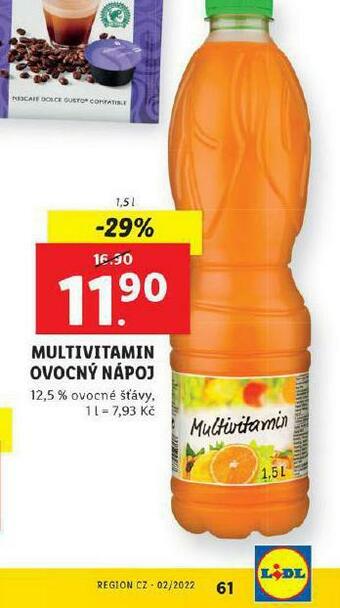 Lidl Multivitamínový ovocný nápoj nabídka