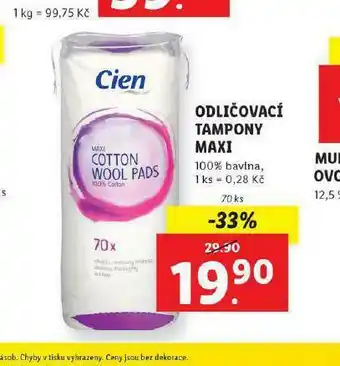 Odličovací tampony maxi