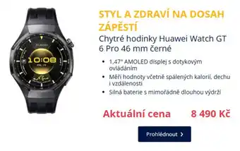 Chytré hodinky Huawei Watch GT 6 Pro 46 mm černé