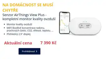 Senzor AirThings View Plus - kompletní monitor kvality ovzduší