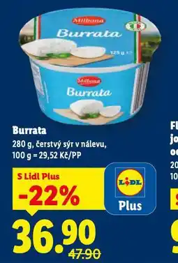 Lidl Burrata nabídka