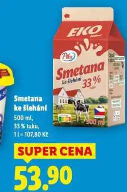 Lidl Smetana ke šlehání nabídka