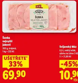 Lidl Šunka nejvyšší jakosti nabídka