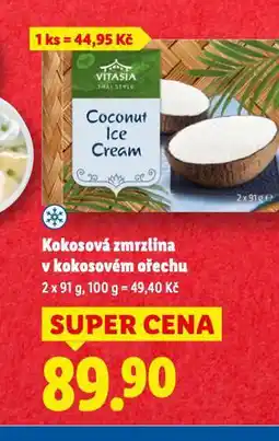 Lidl Kokosová zmrzlina v kokosovém ořechu nabídka