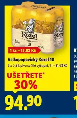 Lidl Pivo velkopopovický kozel 10 nabídka