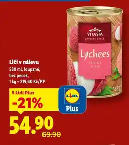 Lidl Liči v nálevu nabídka