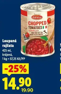 Lidl Loupaná rajčata nabídka