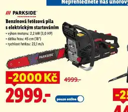 Lidl Benzínová řetězová pila s elektrickým startováním nabídka