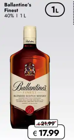TRAVEL FREE Ballantine's Finest 40% nabídka