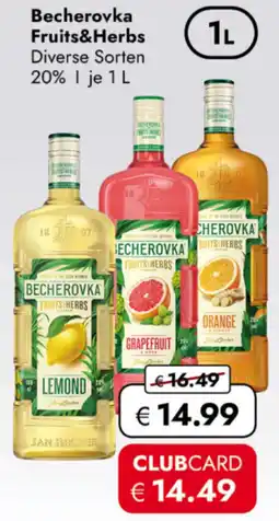 TRAVEL FREE Becherovka Fruits&Herbs nabídka