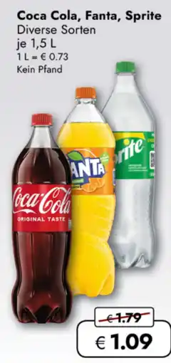 TRAVEL FREE Coca Cola, Fanta, Sprite nabídka