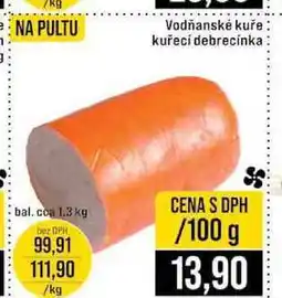 Jip Vodňanské kuře kuřecí debrecínka bal. cca 1,3 kg 100g nabídka
