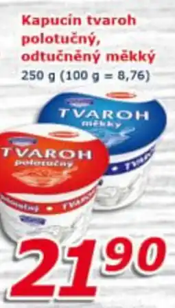 ESO MARKET Kapucín tvaroh polotučný, odtučněný měkký nabídka