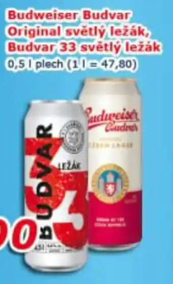 ESO MARKET Budweiser Budvar Original světlý ležák, Budvar 33 světlý ležák nabídka