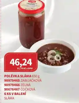 Kubík potraviny Polévka sláma nabídka