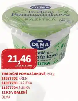 Kubík potraviny Olma Tradiční pomazánkové nabídka