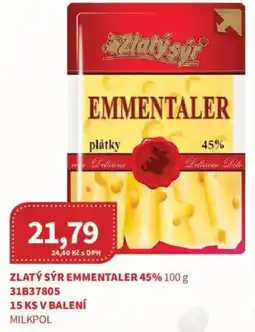 Kubík potraviny Zlatý sýr emmentaler 45% nabídka