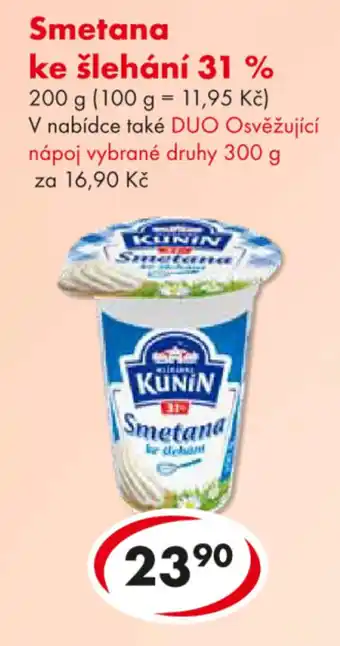 CBA KUNIN Smetana ke šlehání 31 % nabídka