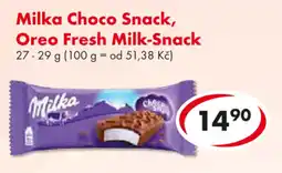 CBA Milka Choco Snack, Oreo Fresh Milk-Snack nabídka