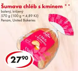 CBA Šumava chléb s kmínem nabídka