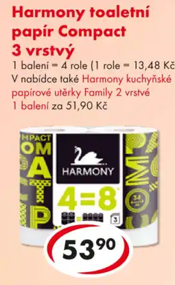 CBA Harmony toaletní papír Compact 3 vrstvý nabídka