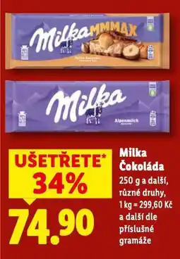 Lidl Milka čokoláda nabídka