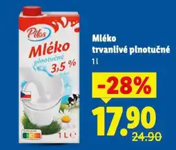 Lidl Mléko trvanlivé plnotučné nabídka