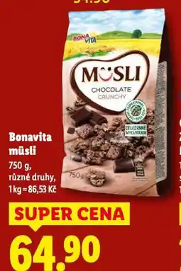 Lidl Bonavita müsli nabídka