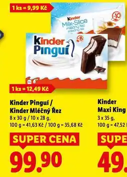 Lidl Kinder mléčný řez nabídka