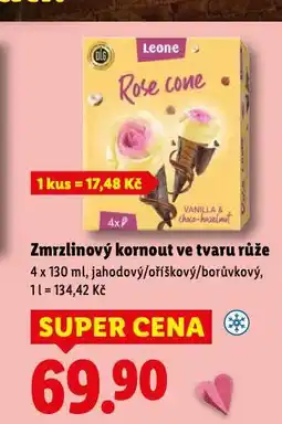 Lidl Zmrzlinový kornout ve tvaru růže nabídka