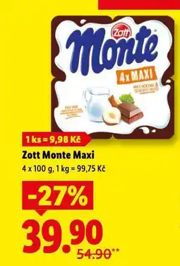 Lidl Zott monte maxi nabídka