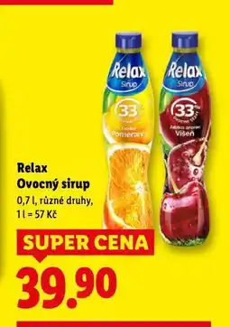 Lidl Relax ovocný sirup nabídka