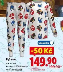 Lidl Pyžamo nabídka
