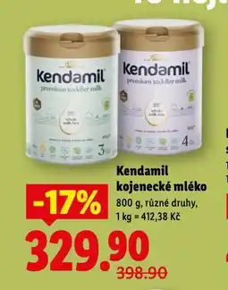 Lidl Kendamil kojenecká výživa nabídka