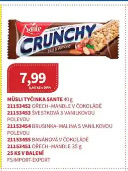 Kubík potraviny Müsli tyčinka Sante nabídka