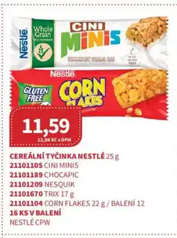 Kubík potraviny Cereální tyčinka Nestlé nabídka