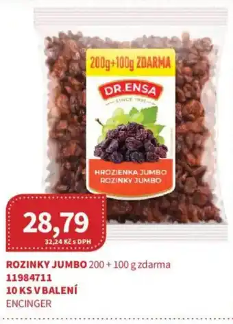 DR.ENSA Rozinky jumbo
