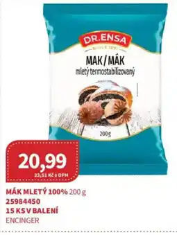 Kubík potraviny DR.ENSA Mák mletý 100% nabídka