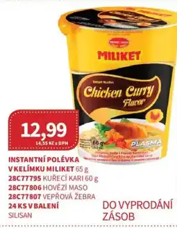 Kubík potraviny Instantní polévka v kelímku Miliket nabídka