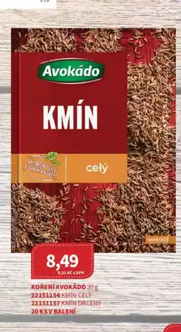 Kubík potraviny Koření avokádo nabídka