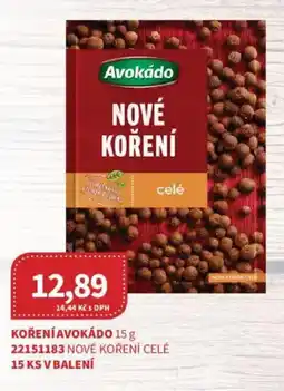 Kubík potraviny Koření avokádo nabídka