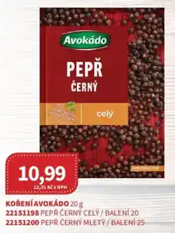 Kubík potraviny Koření avokádo nabídka