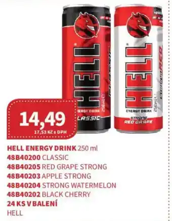 Kubík potraviny HELL Energy drink nabídka