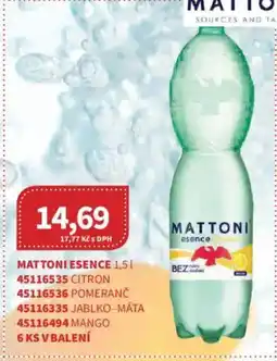 Kubík potraviny Mattoni esence nabídka